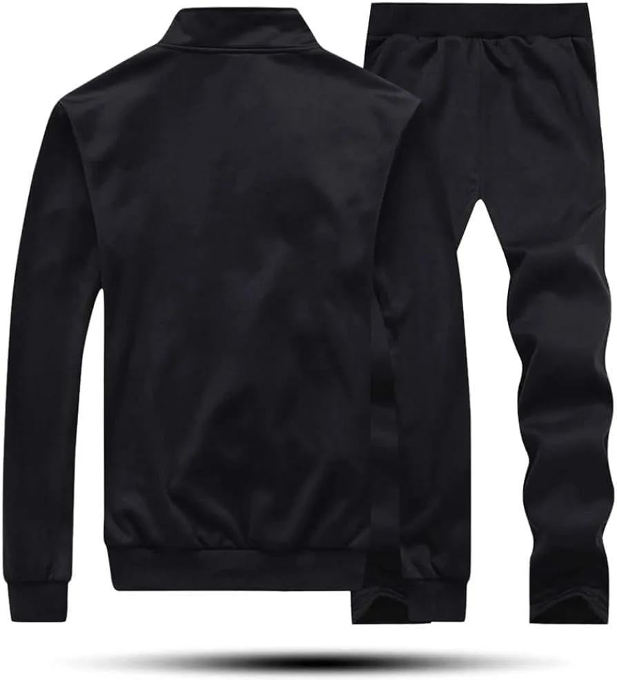 2 pcs Mens Fleece Tracksuit (Plain Collar Design)