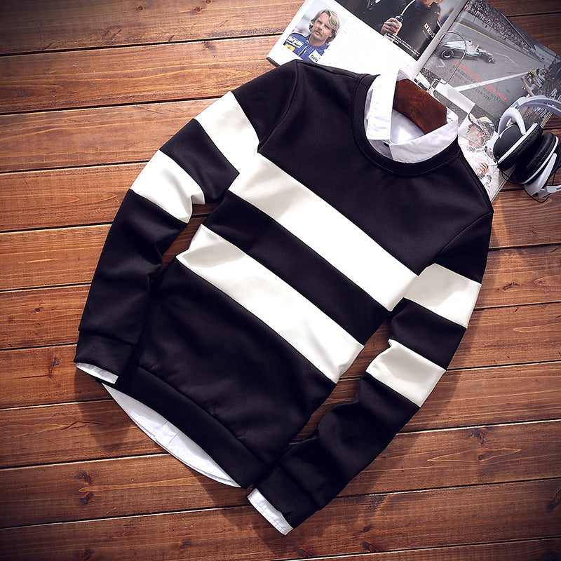 Mens Striped Crew Neck Shirt