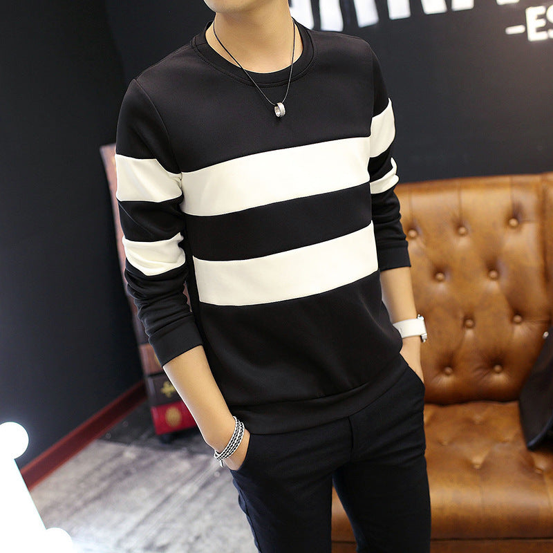Mens Striped Crew Neck Shirt