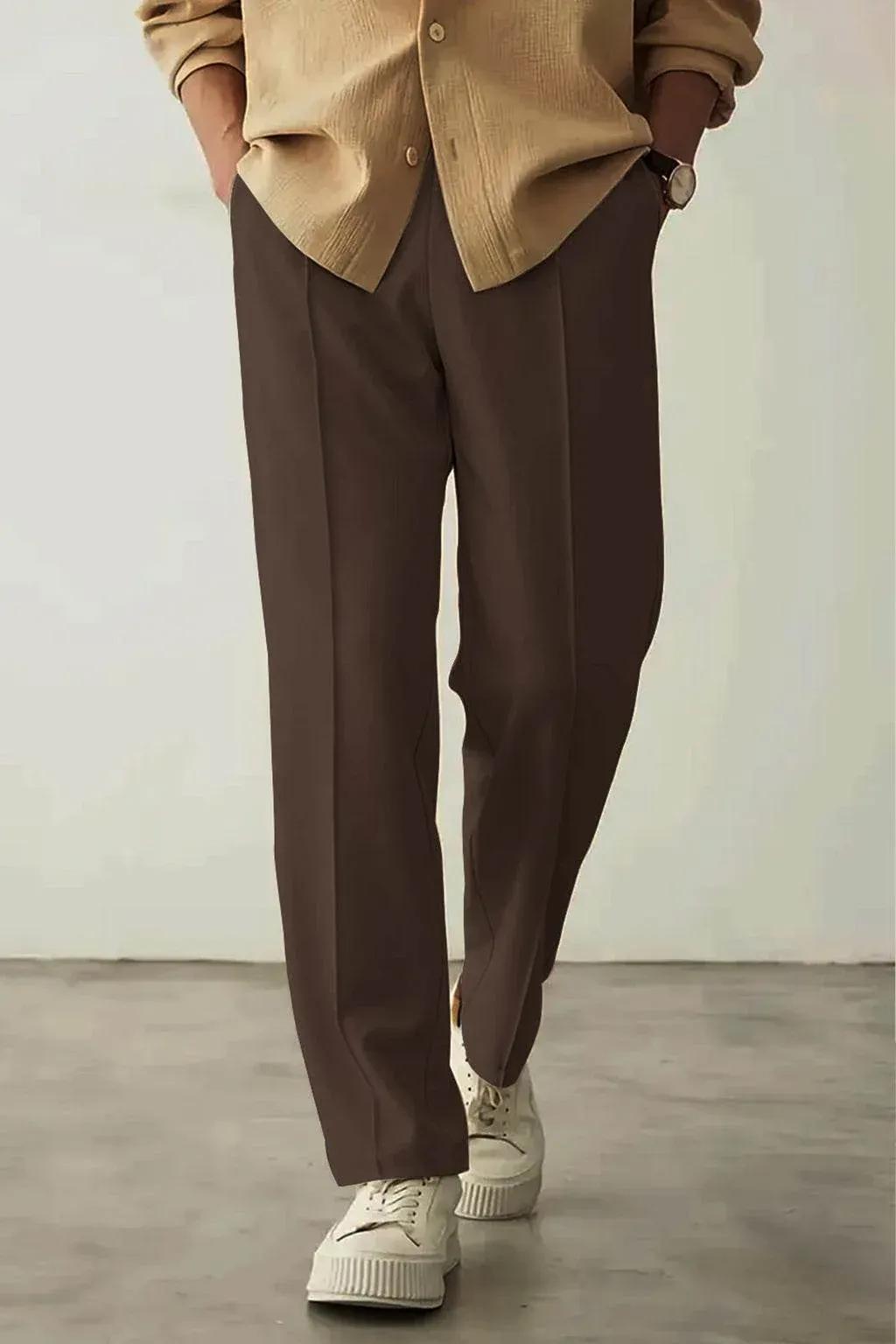 Relaxed Fit Platted Trouser